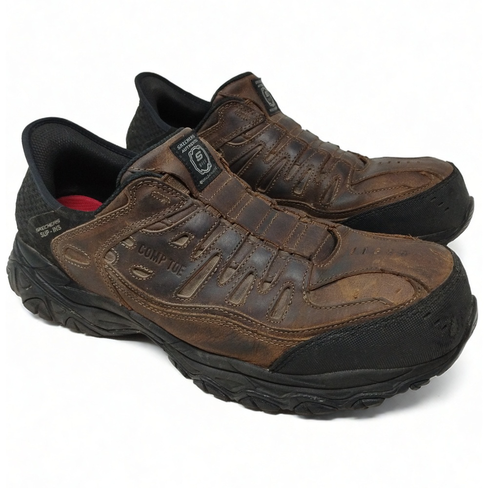 Skechers Work Holdredge Ryker Comp Toe Slip-Ins Mens Industrial Safety Shoe 10.5